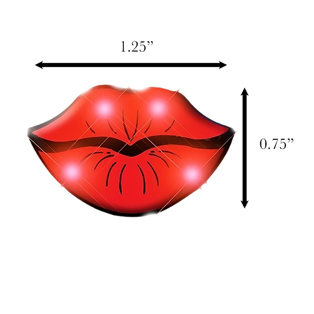 Lips Flashing Body Light Lapel Pins All Products 5