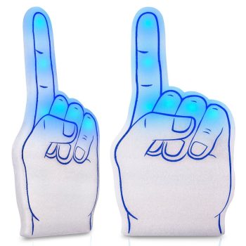 Number One Foam Light Up Finger Blue All Products