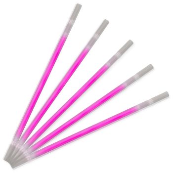 Pink Glow Drinking Straws Pack of 25 Pink