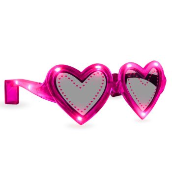 Pink Heart LED Sunglasses Pink