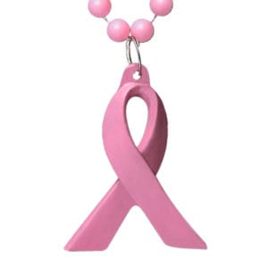 Pink Ribbon Beaded Necklace Pack of 12 All Products