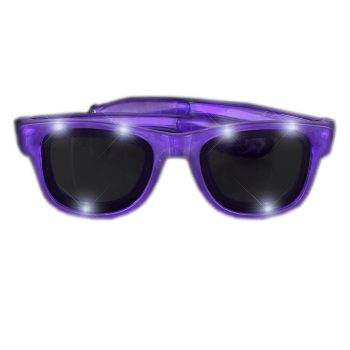Purple LED Nerd Glasses Purple