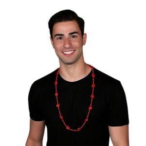 Football Helmet Bead Necklaces Non Metallic Red Pack of 12 All Products
