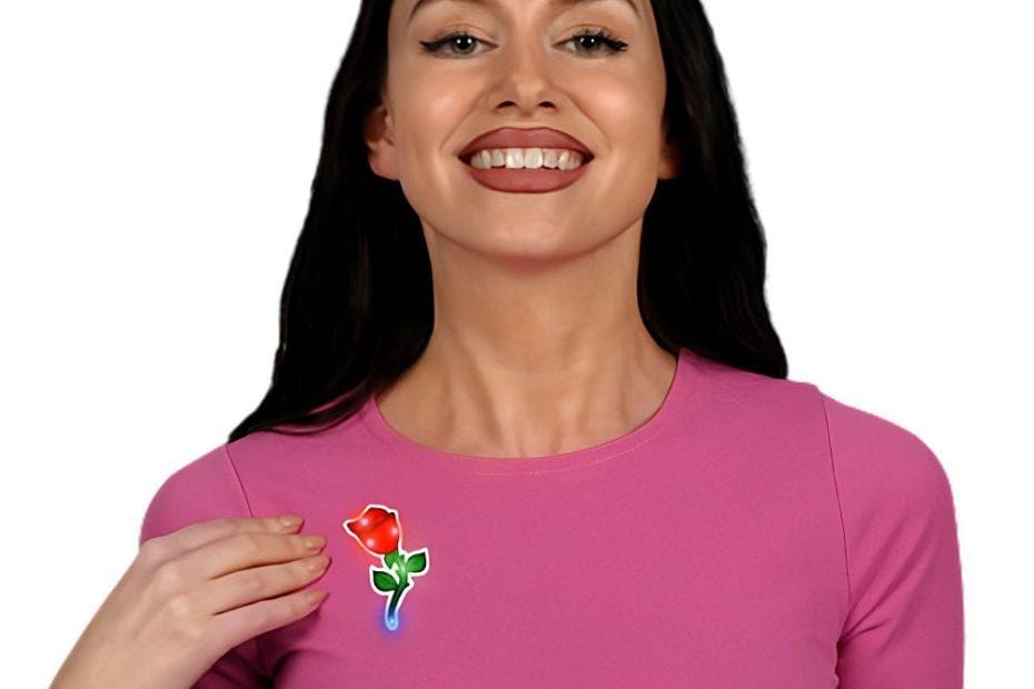 Rose Flashing Body Light Lapel Pins All Products