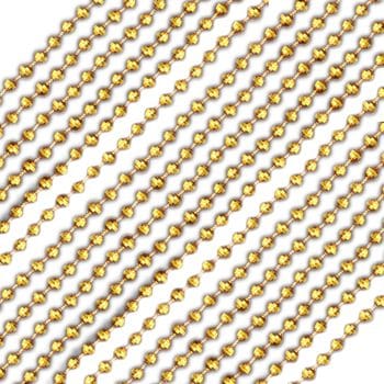 Round Disco Bead Necklace Pack of 12 Gold All Products