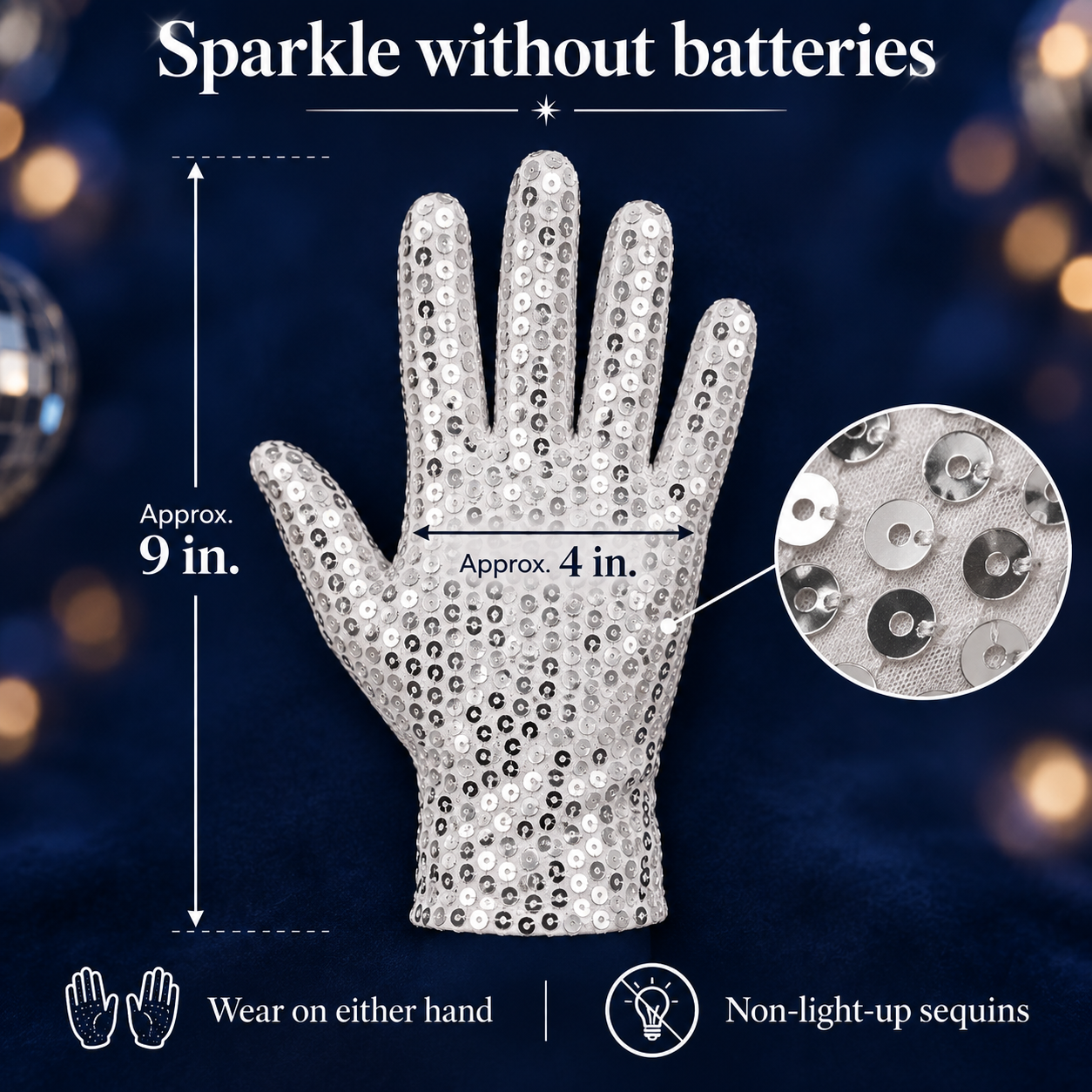 Non Light Up Jacko Thriller Beat It Billie Jean Right Hand Sequin Glove All Products Non Light Up Jacko Thriller Beat It Billie Jean Right Hand Sequin Glove All Products 4