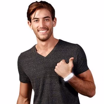 Fashion LED Bracelet White Man that Burns Lights Fashion LED Bracelet White Man that Burns Lights