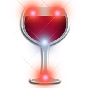 Wine Flashing Body Light Lapel Pins All Body Lights and Blinkees
