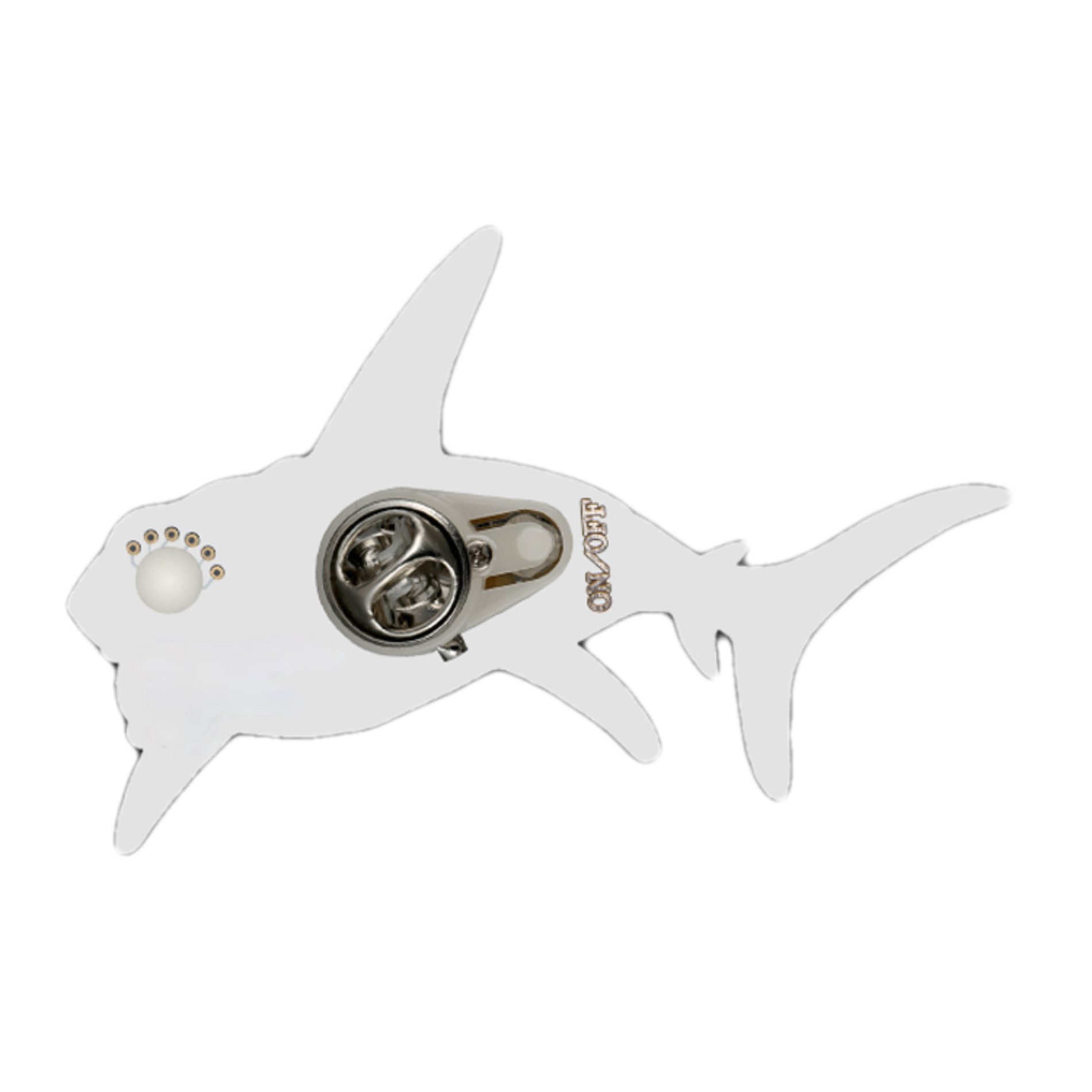 Shark Flashing Body Light Lapel Pins All Body Lights and Blinkees 4