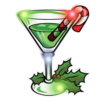 Christmas Martini Flashing Body Light Lapel Pins Good Christmas Presents All Body Lights and Blinkees