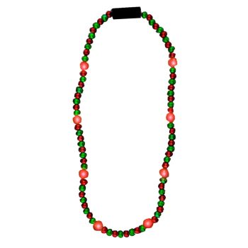 LED Bead Necklace Red and Green All Products