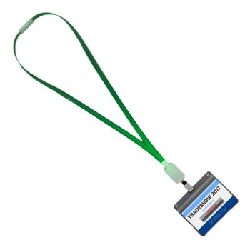 Lightup Lanyard with Badge Clip Green LED All Products