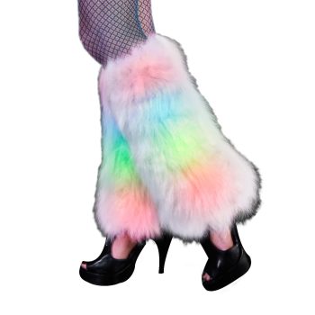 Multicolor Lights Burner Furry Leg Warmers All Products 3