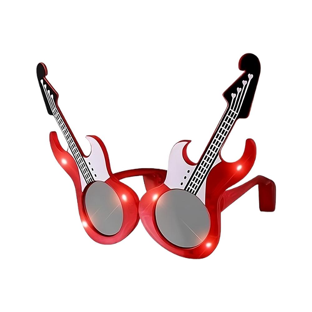 Guitar LED Sunglasses Red All Products 5