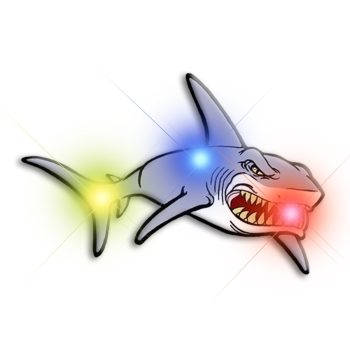 Shark Flashing Body Light Lapel Pins All Body Lights and Blinkees