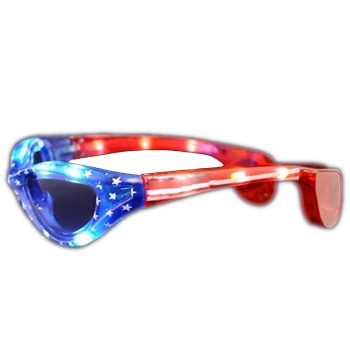 USA Stars and Stripes LED Fourth of July Sunglasses 4th of July 3