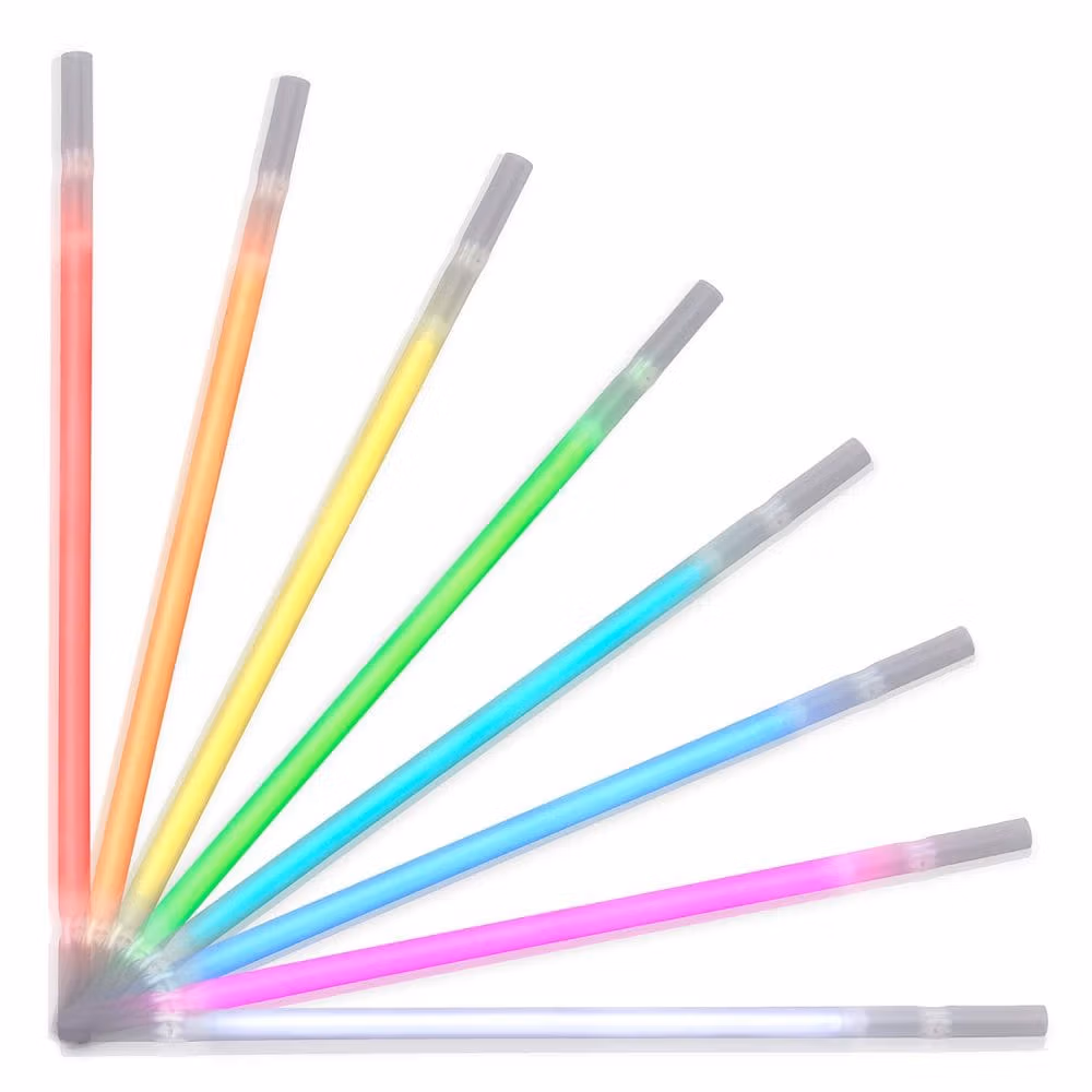 Assorted Color Glow Drinking Straws Pack of 25 All Products 3