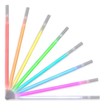 Assorted Color Glow Drinking Straws Pack of 25 All Products