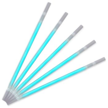 Turquoise Glow Drinking Straws Pack of 25 All Products