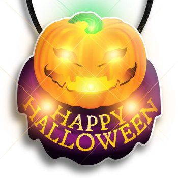 Happy Halloween Pumpkin Flashing Body Light Necklace All Body Lights and Blinkees