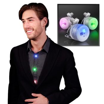 Assorted Color Round LED Blinky Clip On Pins All Body Lights and Blinkees