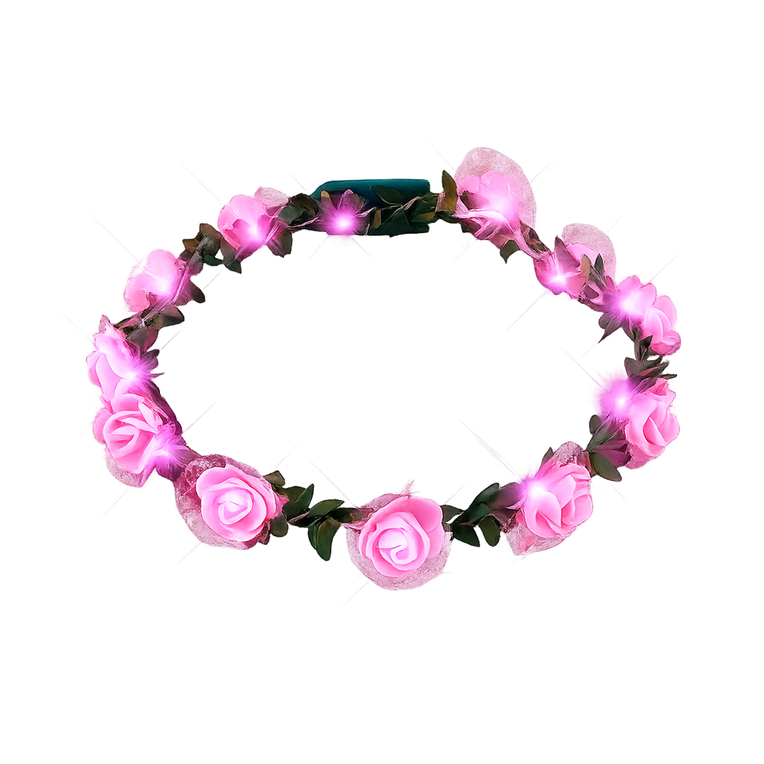 Light Up Pink Rose Flower Princess Halo Crown Headband All Products Light Up Pink Rose Flower Princess Halo Crown Headband All Products 4