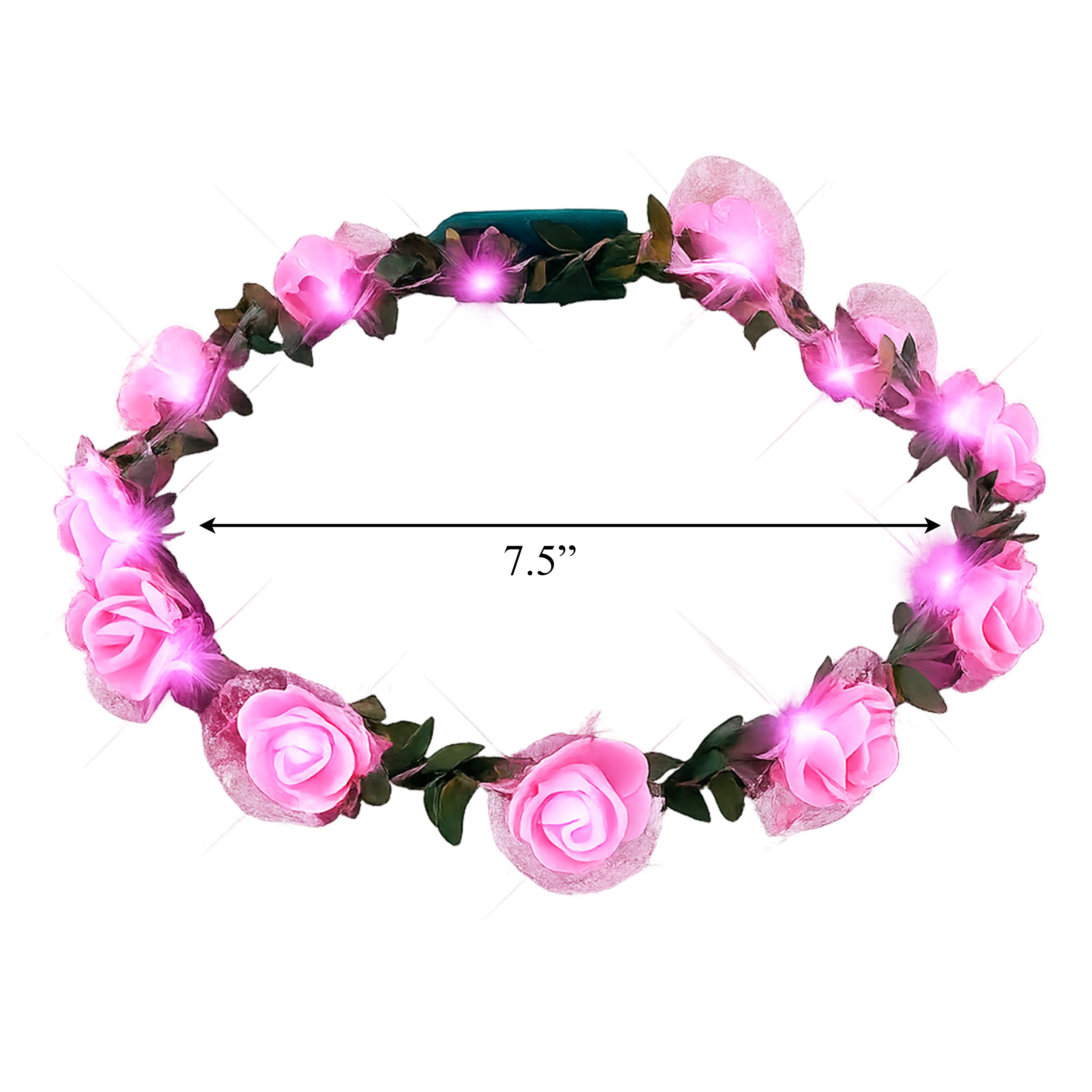 Light Up Pink Rose Flower Princess Halo Crown Headband All Products Light Up Pink Rose Flower Princess Halo Crown Headband All Products 5