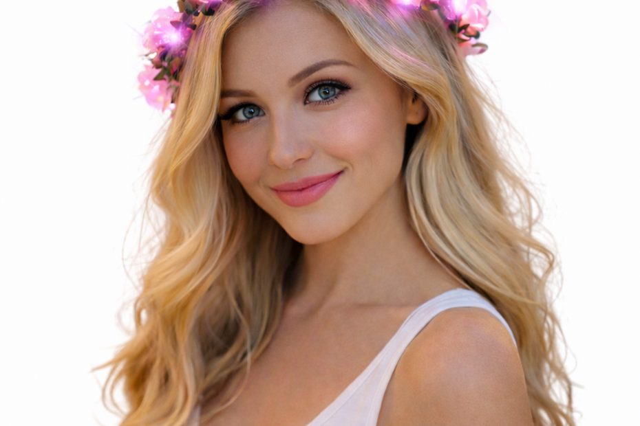 Light Up Pink Rose Flower Princess Halo Crown Headband All Products