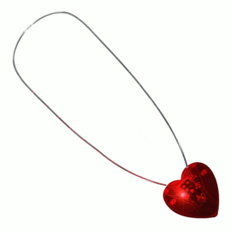 LED Flashing Red Heart Necklace All Products 5
