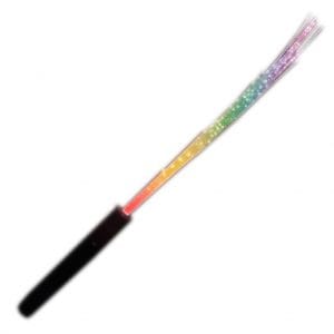 Multicolor LED Fiber Optic Wand with Black Handle All Products