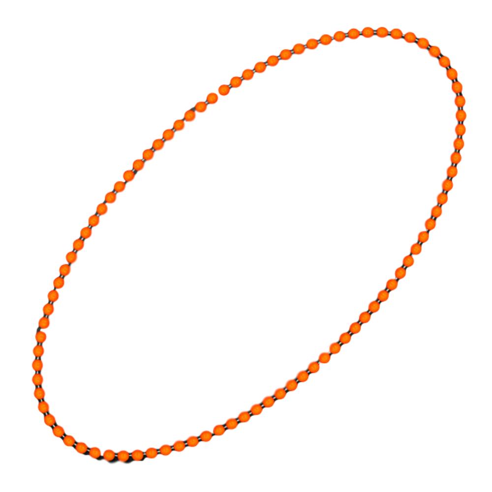 Smooth Round Opaque Bead Mardi Gras Necklace Orange Pack of 12 All Products