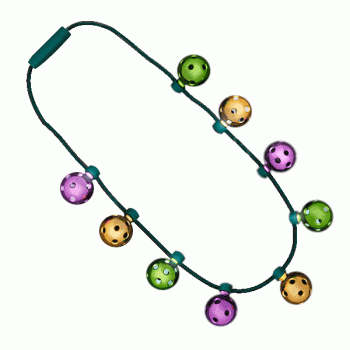 Mardi Gras LED Shine Through Party Disco Balls Necklace All Products