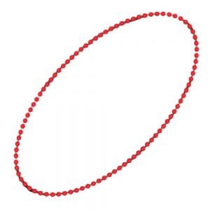 Smooth Round Opaque Bead Mardi Gras Necklace Red Pack of 12
