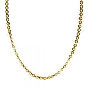 Smooth Round Opaque Bead Mardi Gras Necklace Gold Pack of 12 Smooth Round Opaque Bead Mardi Gras Necklace Gold Pack of 12