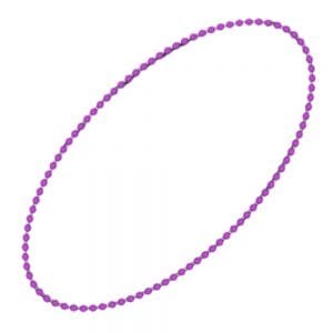 Smooth Round Opaque Bead Mardi Gras Necklace Purple Pack of 12