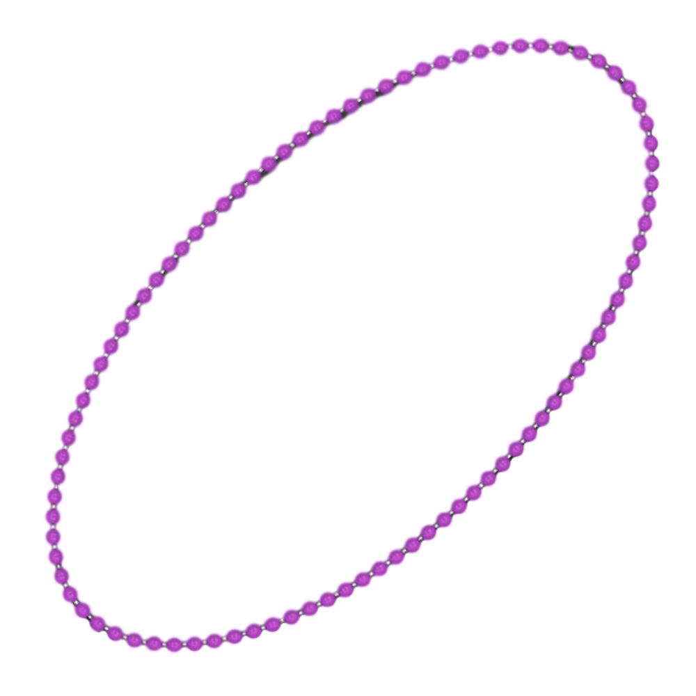 Smooth Round Opaque Bead Mardi Gras Necklace Purple Pack of 12 All Products 3