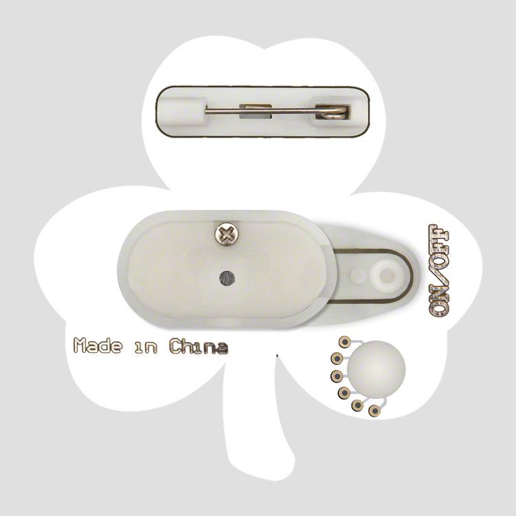 Jade Shamrock Flashing Body Light Lapel Pins All Products 4