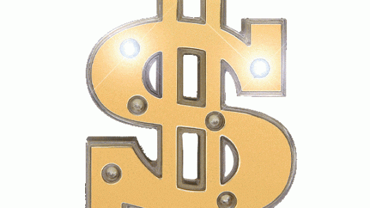 Light Up Gold Dollar Money Sign Charm Beaded Necklace All Products