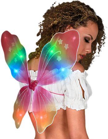 Light Up Rainbow Fairy Butterfly Wings Clubs, Concerts, Festivals, Disco