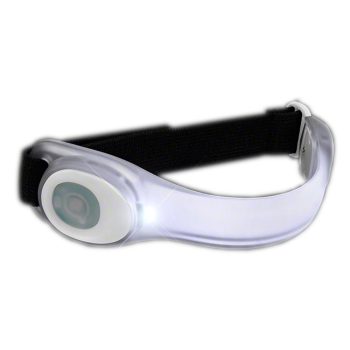 Deluxe LED Night Light Safety Jogging Bicycling Armband White White