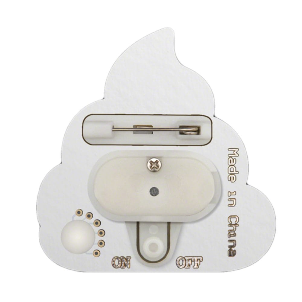 Happy Poop Swirl Emoji Flashing Body Light Lapel Pins All Body Lights and Blinkees 4