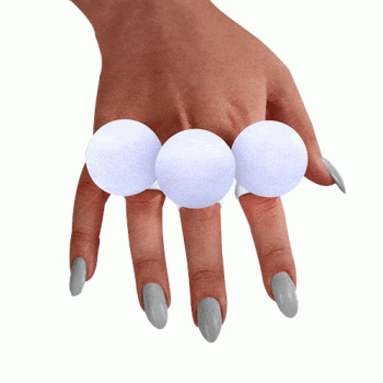 Huge Electronic White Orb Mood Flashing Rings All Products