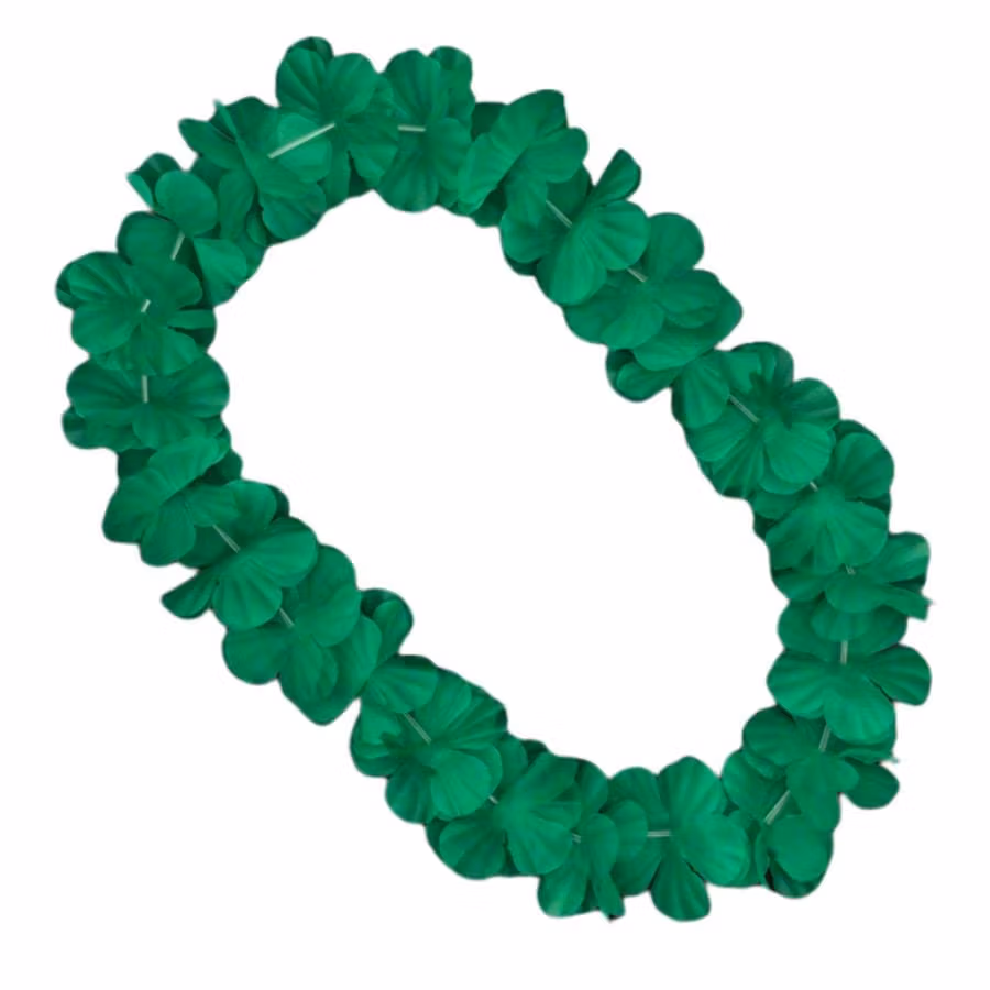 Hawaiian Flower Lei Necklace Green All Products 5
