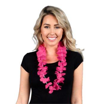 Hawaiian Flower Lei Necklace Pink All Products