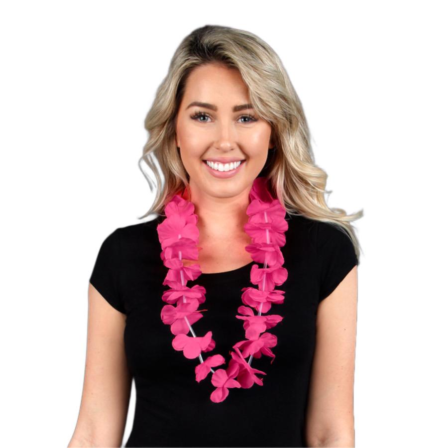 Hawaiian Flower Lei Necklace Pink All Products 5