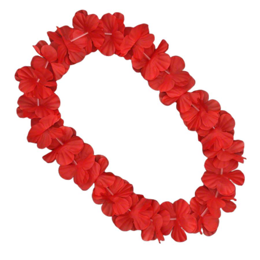 Hawaiian Flower Lei Necklace Red All Products 3