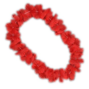 Hawaiian Flower Lei Necklace Red All Products