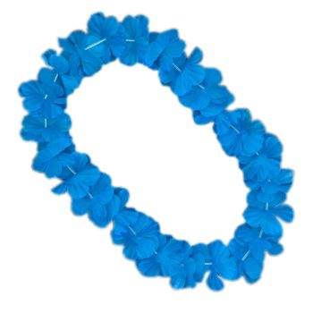 Hawaiian Flower Lei Necklace Blue All Products