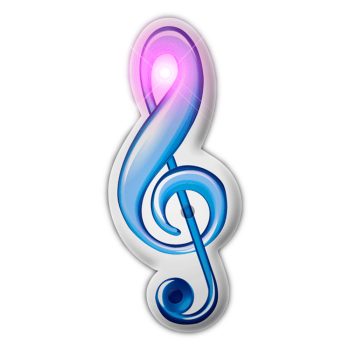 Treble Clef Music Note Flashing Body Light Lapel Pins All Body Lights and Blinkees 3