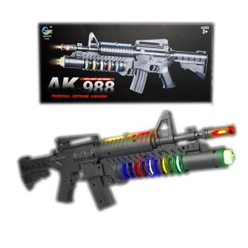 LED Light Up Multicolor Super AK 988 Toy Gun Light Up Toy Guns